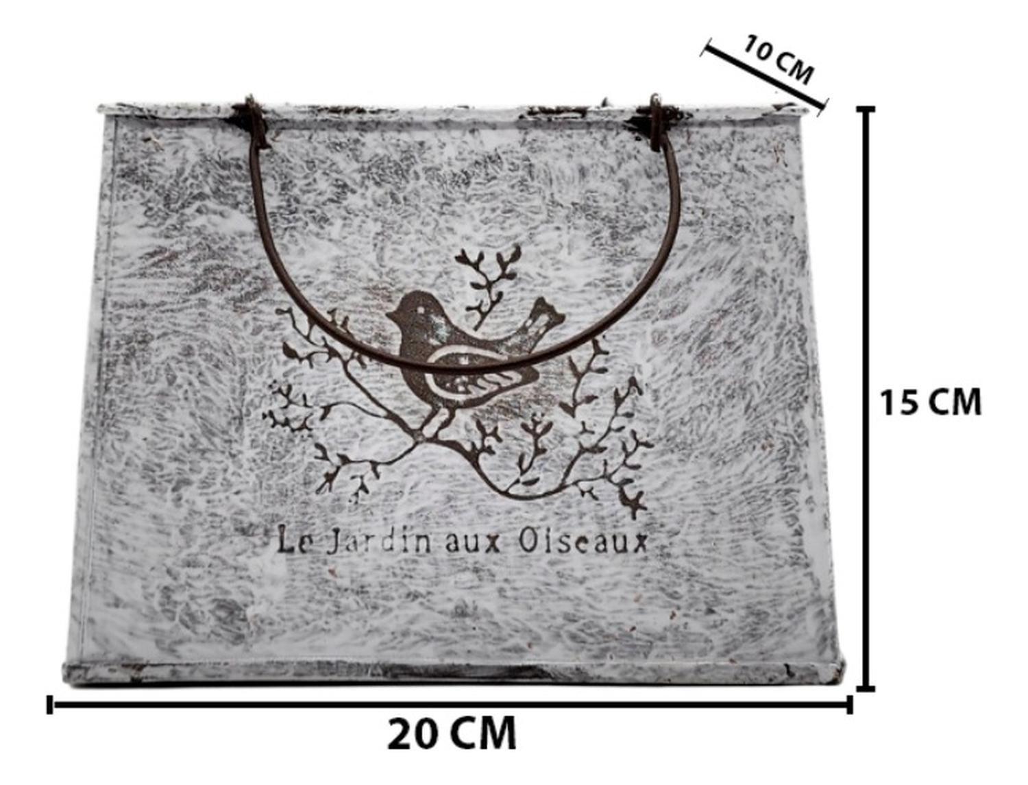 Macetero Florero Maceta Cartera Metálico Frances Le Jardin-6