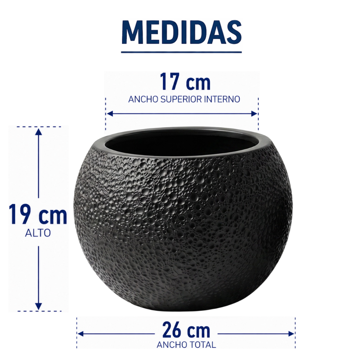 Macetero Plastico Redondo Tipo Piedra Decorativo Jardin M-9