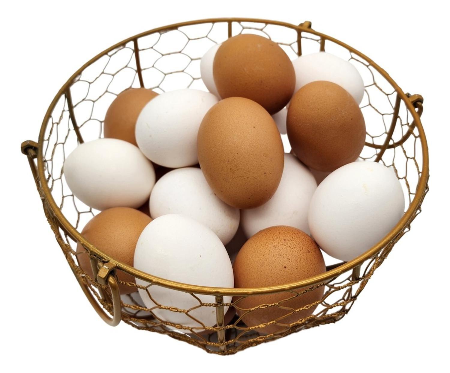 Gallina Decorativa Porta Huevos Cesta De Huevos Blanca-6