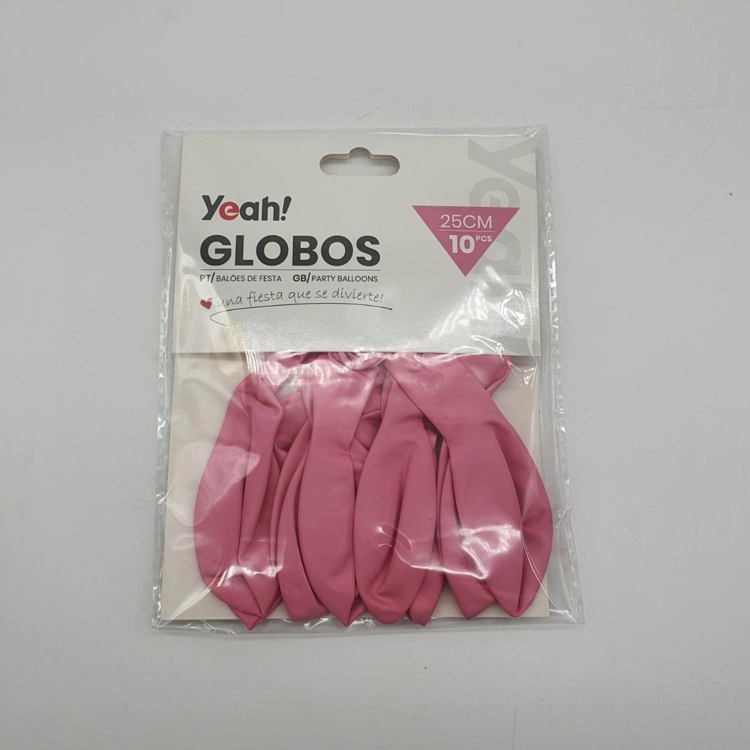 Globos Rosado Macaron 10 Unidades Tamaño 25 Cm Fiesta-1