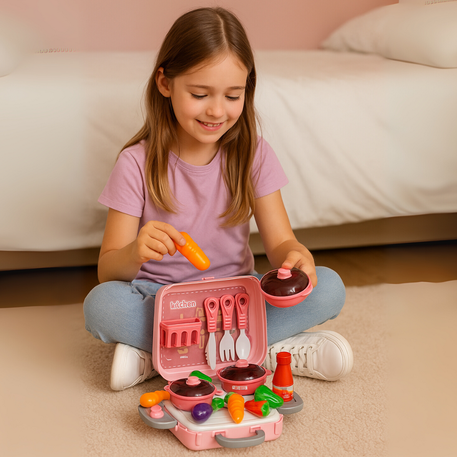 Set Maleta Maletin De Cocina 3 En 1 Infantil Niños Juguete-2