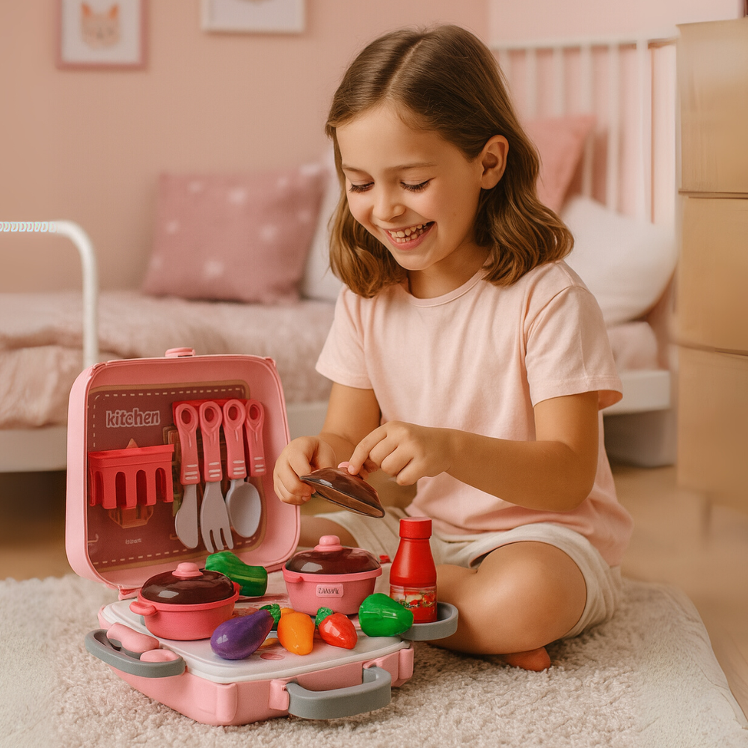 Set Maleta Maletin De Cocina 3 En 1 Infantil Niños Juguete-6