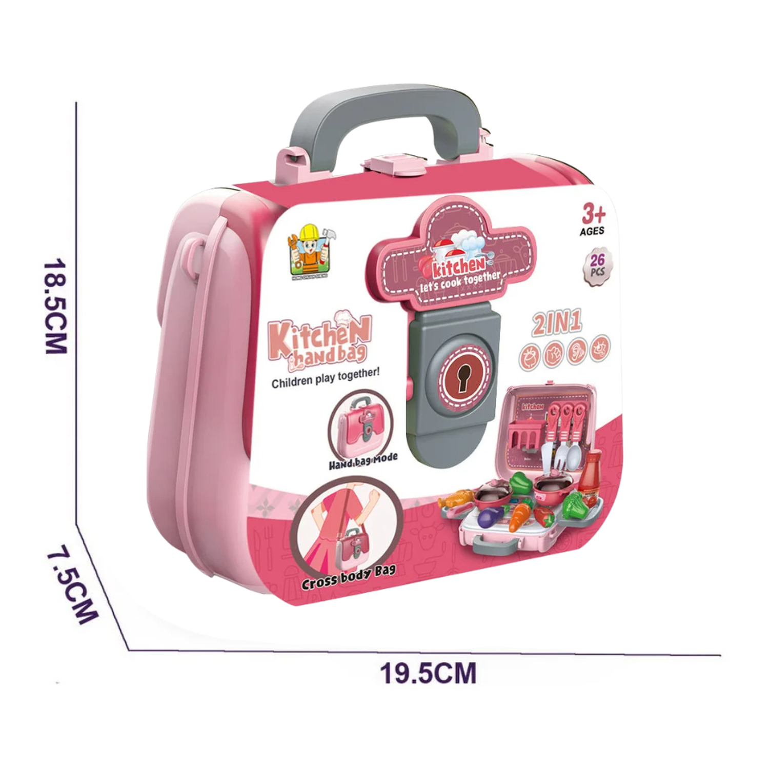 Set Maleta Maletin De Cocina 3 En 1 Infantil Niños Juguete-7