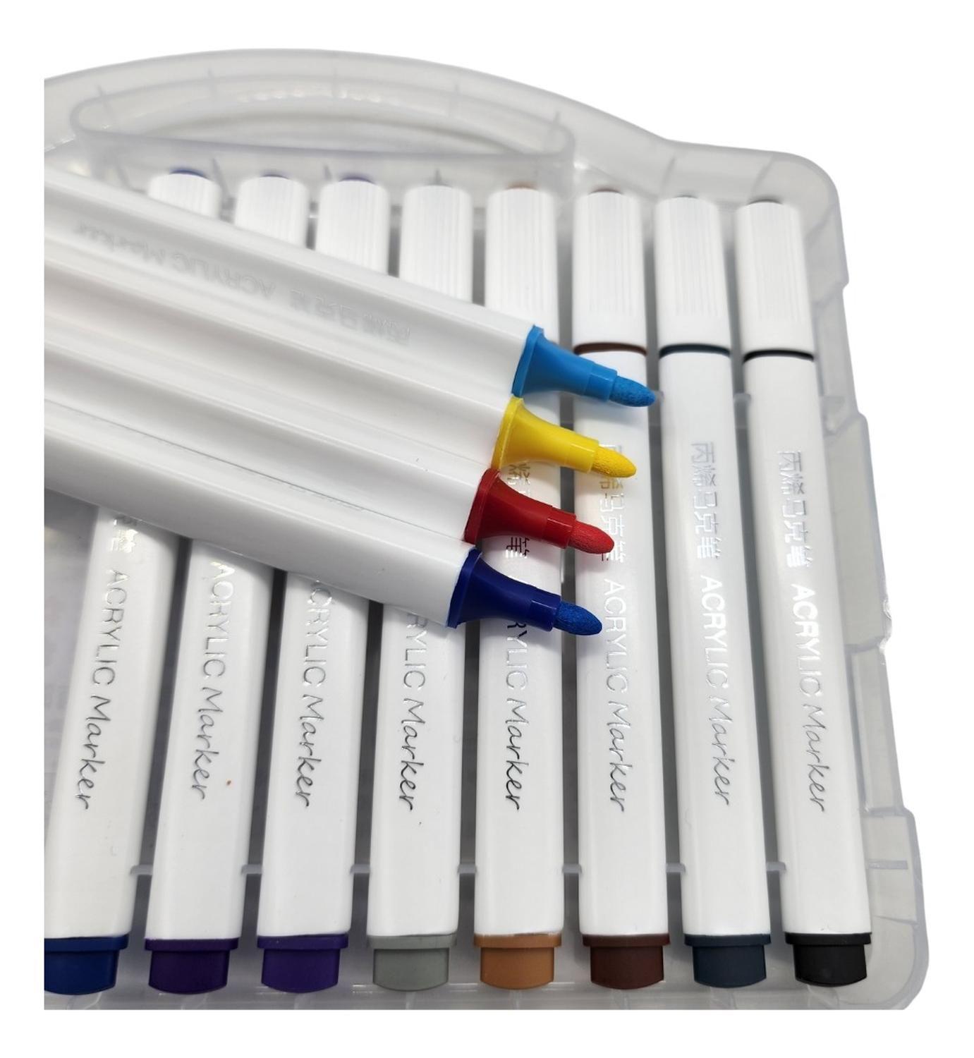 Set Marcadores Acrilicos 24 Lapices Calidad Arte Dibujo-4