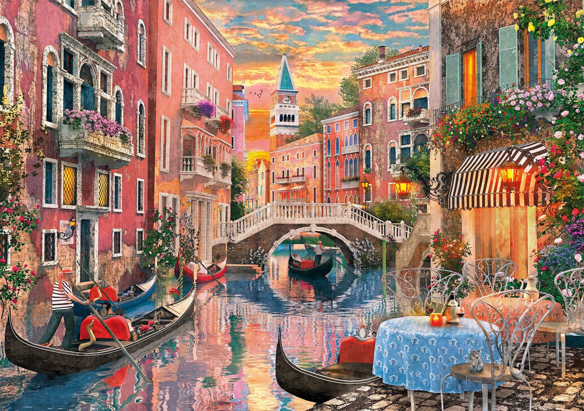 Puzzle 6000 piezas Atardecer en Venecia-1
