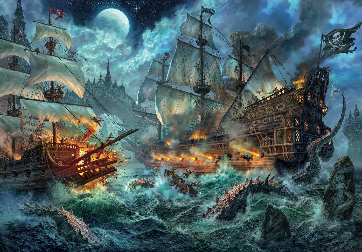 Puzzle 6000 piezas Barco Pirata-1