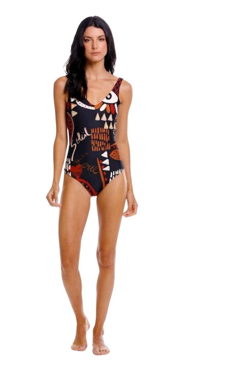 Traje de Baño Mujer Entero Lolita Ubuntu Bordado a mano-2