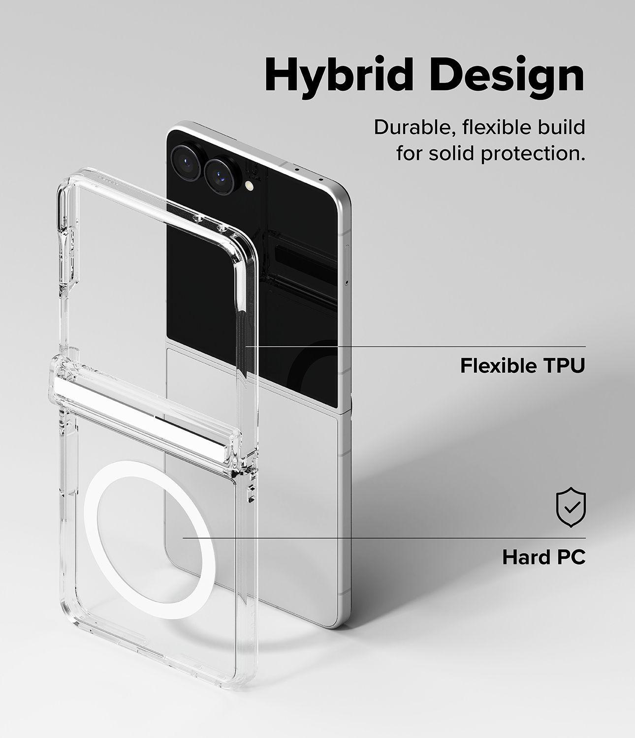 Carcasa Ringke Para Galaxy Z Flip 8 Fusion Flap Magnetic Clear-6
