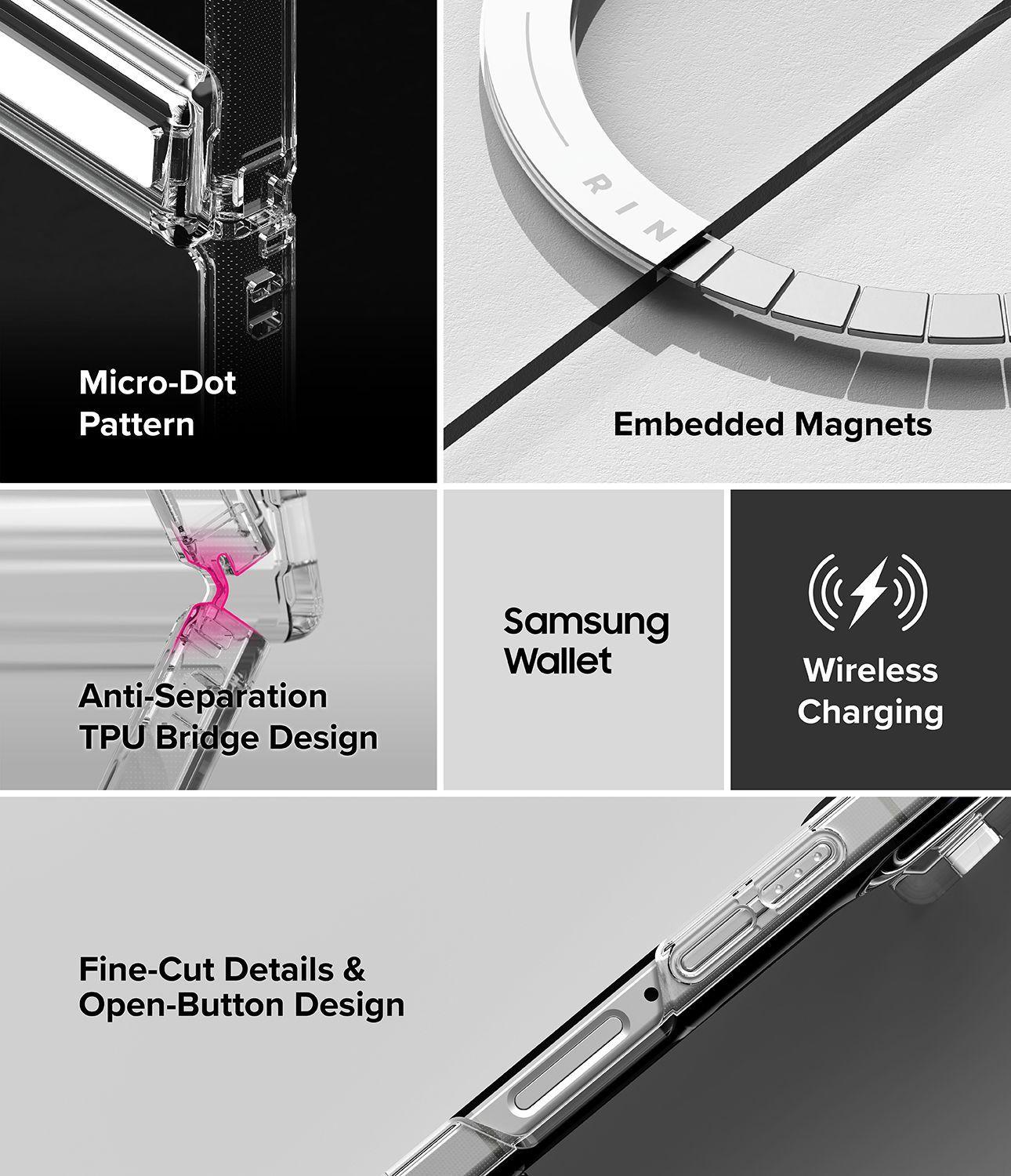 Carcasa Ringke Para Galaxy Z Flip 8 Fusion Flap Magnetic Clear-8