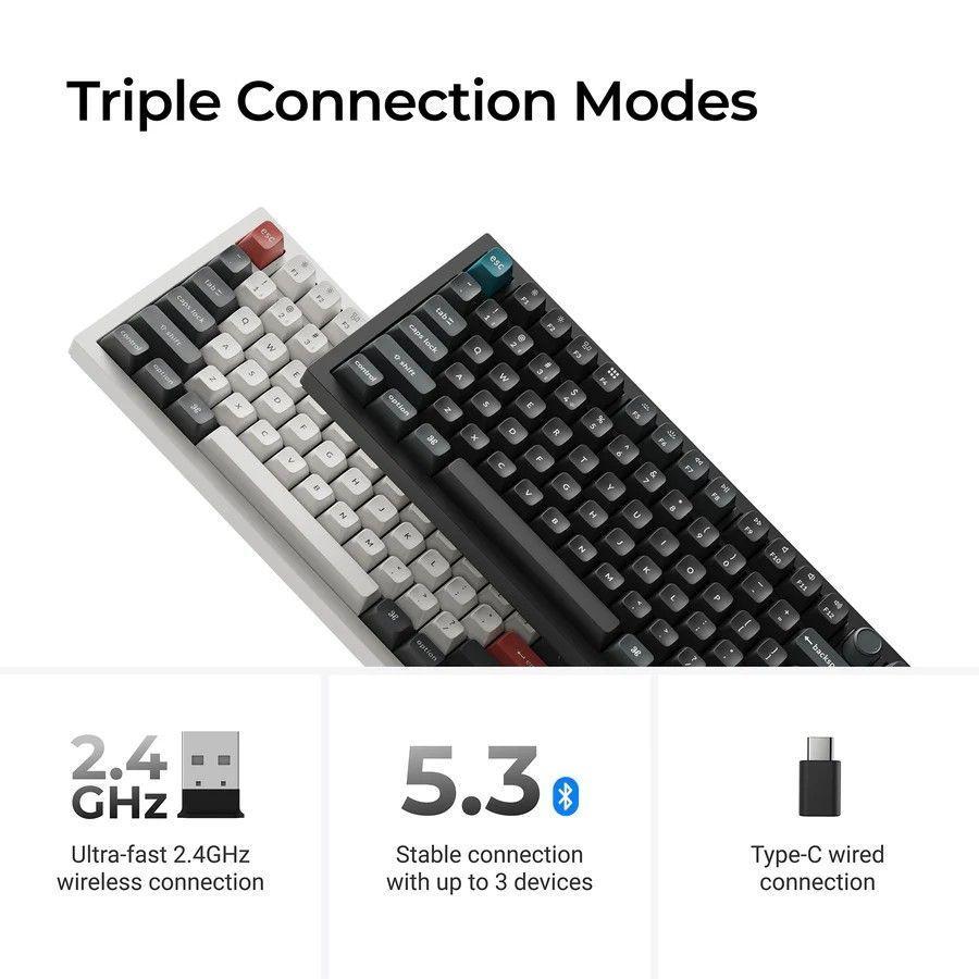 Teclado Keychron Q6 Ultra 8K Inalambrico 2 4Ghz RGB Negro Espanol 100-4