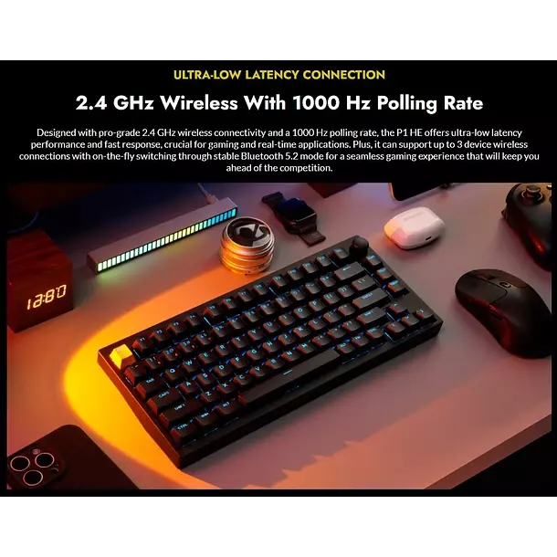 Teclado Gamer Inalambrico Lemokey P1 HE-5