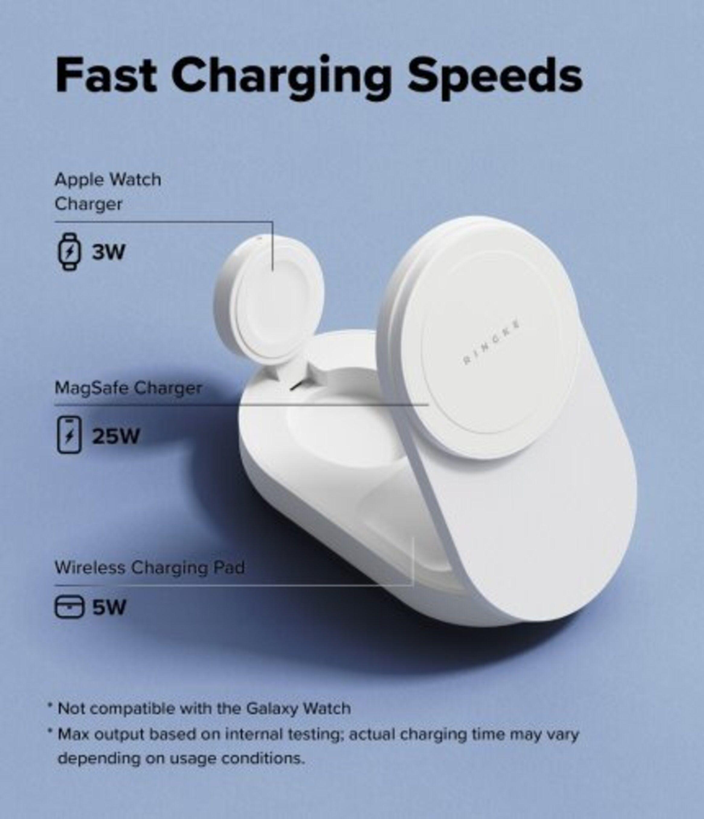 Stand de Carga Inalambrica Ringke Qi2 25W 3 en 1 Magnetico Plegable-5