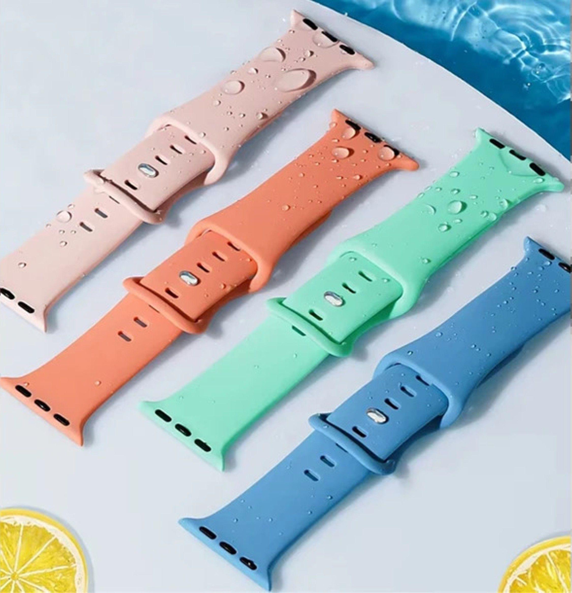 Correa Silicona para Apple Watch 38 40 41MM Rosado Palo-2