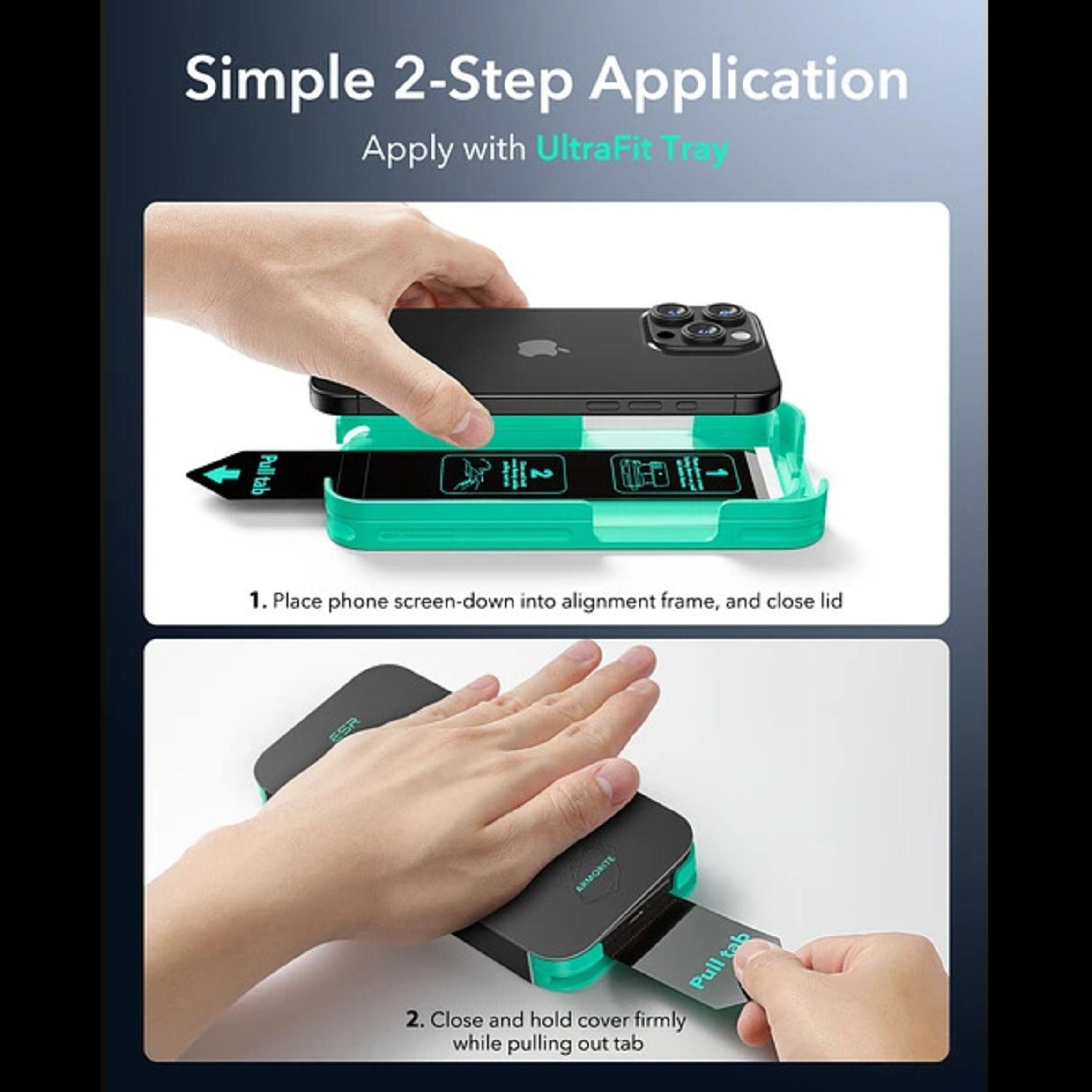 Mica Vidrio ESR Armorite Para iPhone 16 Pro-3