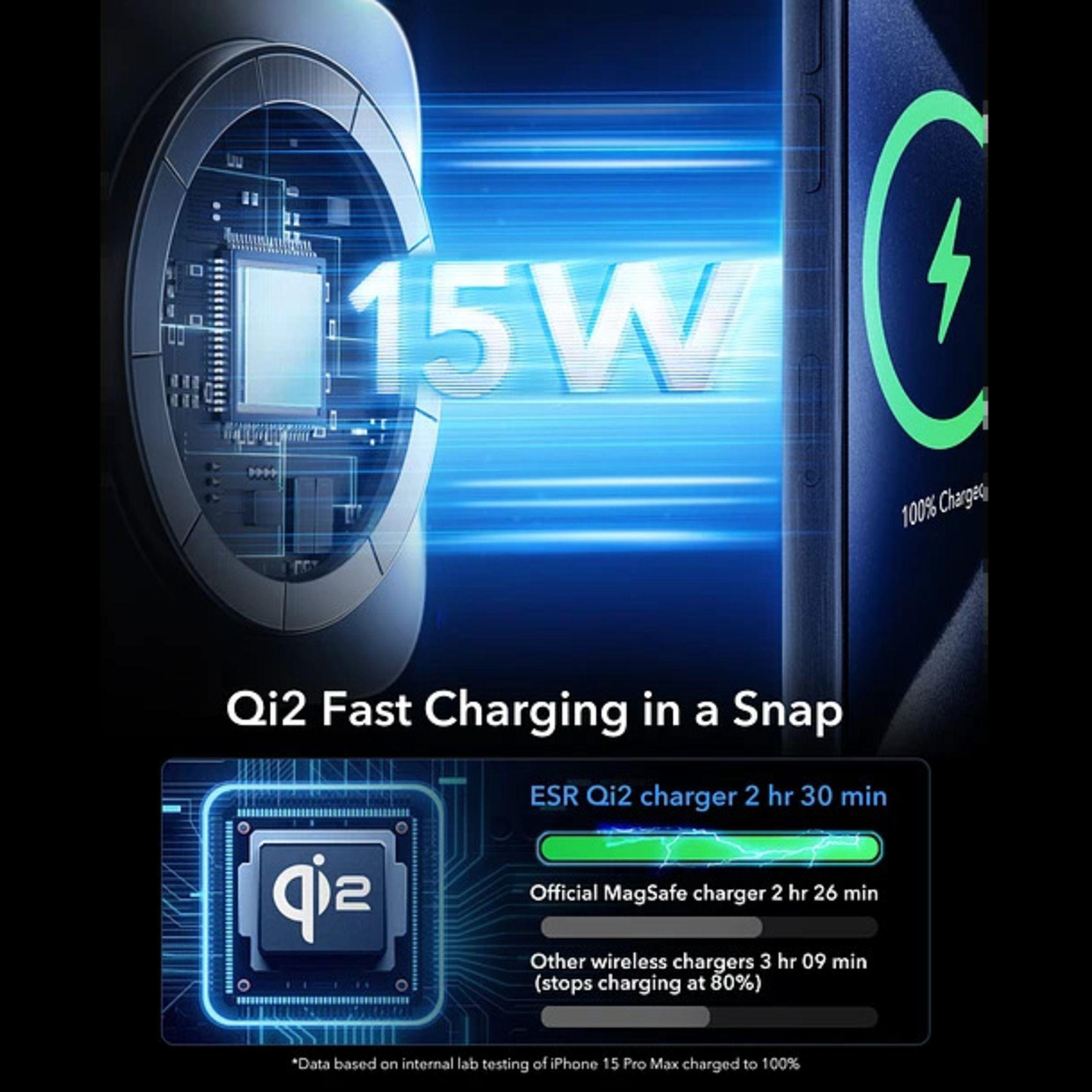 Estacion de Carga ESR 3 en 1 Qi2 Para iPhone Watch AirPods-2