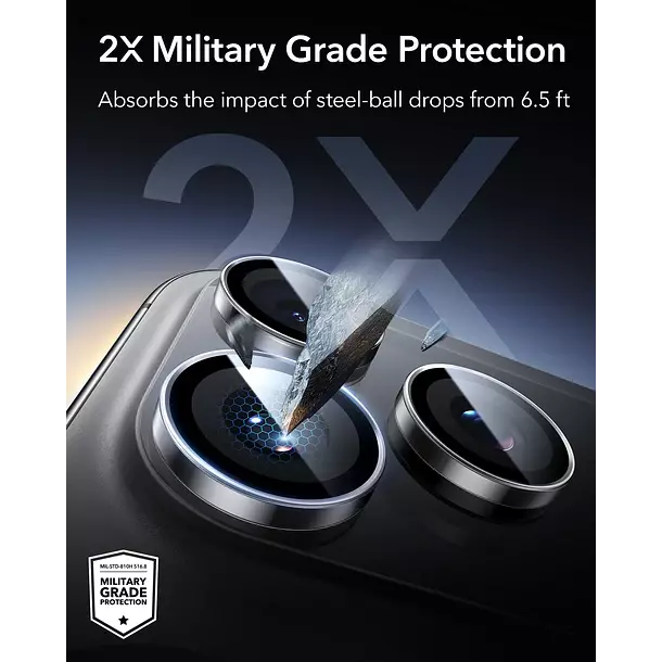 Protector Camara ESR Para iPhone 17 Pro 16 Pro 15 Pro 14 Pro Max-3