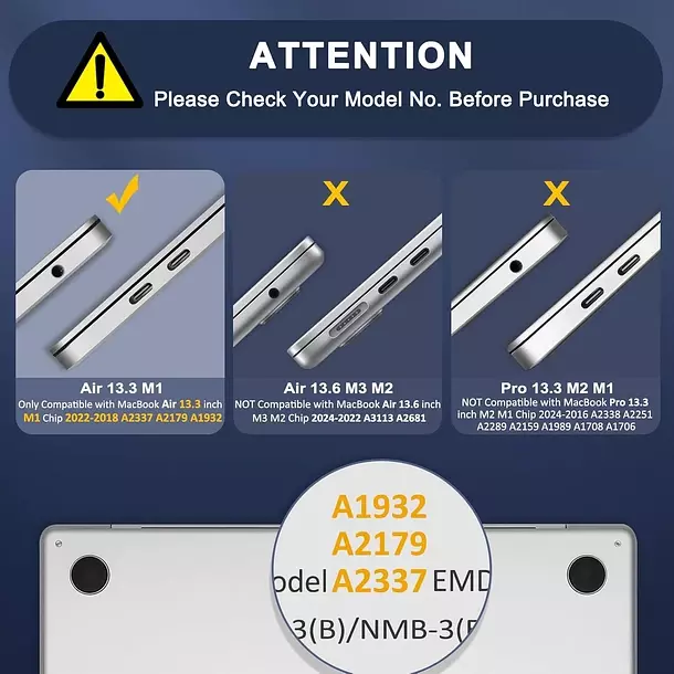 Carcasa Funda Rigida para MacBook Air 13.6"  (M2 / M3 / M4)-7