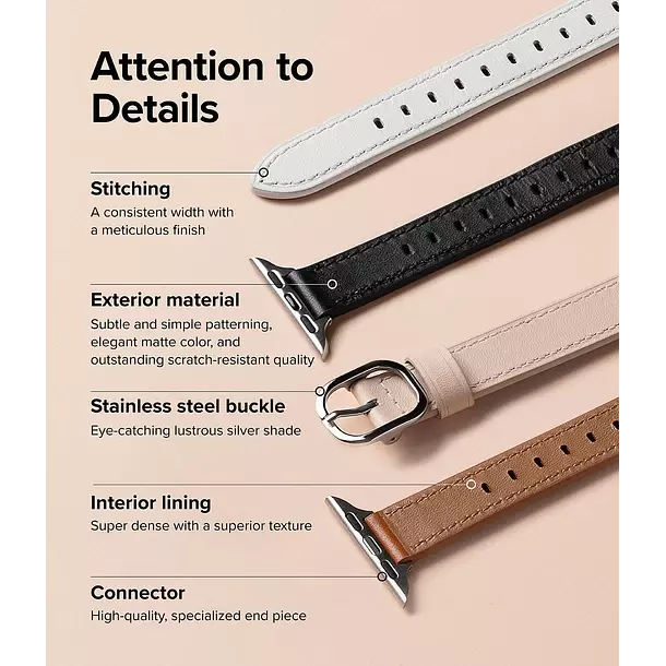 Correa Cuero Ringke Para Apple Watch 38 40 41 42mm One Slim-5