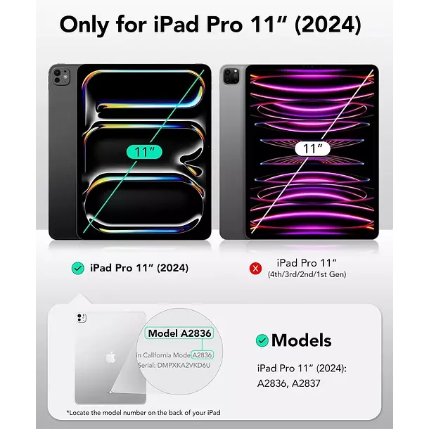 Carcasa Funda Para iPad Pro 11 2024 ESR Rebound Hybrid 360-6