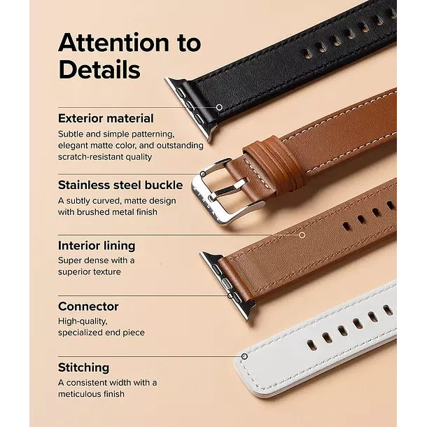 Correa Cuero Ringke Para Apple Watch 44 45 46 49mm One Basic-6