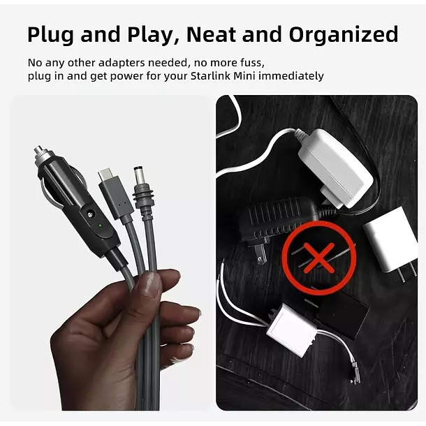 Cable de Carga 3 en 1 para Starlink Mini 3 Metros-2