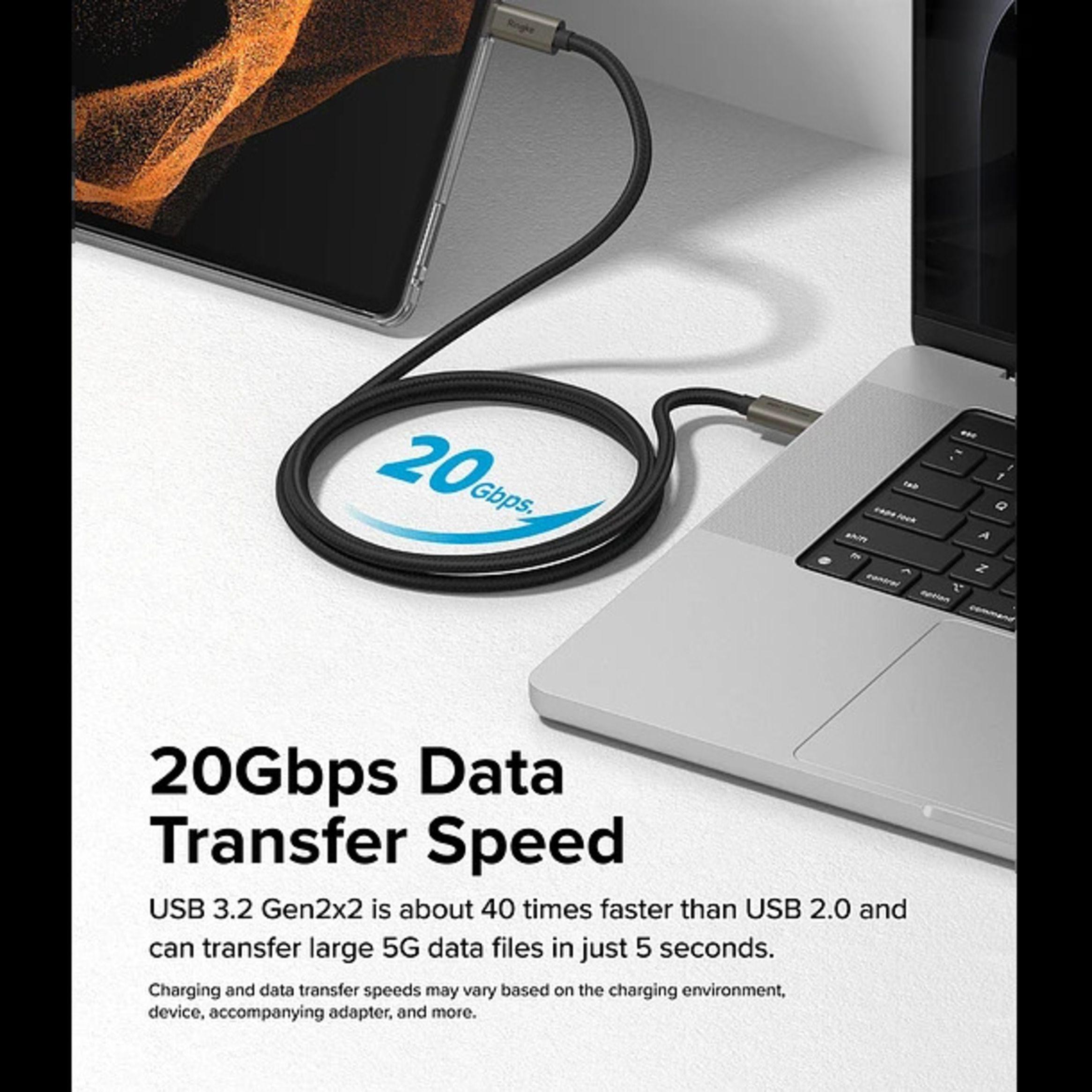 Cable Ringke USB 3 2 Gen 2x2 USB C 2m 240w-4