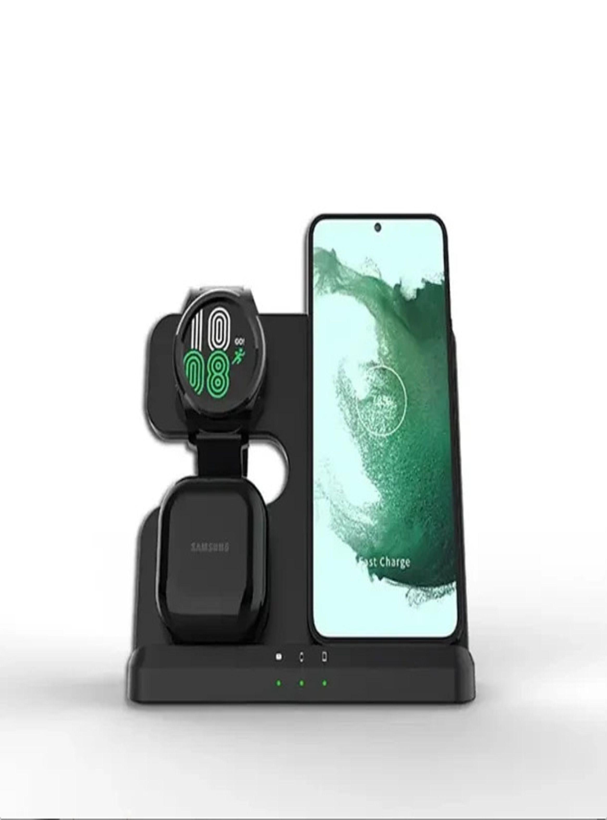 Cargador Inalambrico 3 En 1 para Samsung Galaxy Buds Galaxy Watch-2