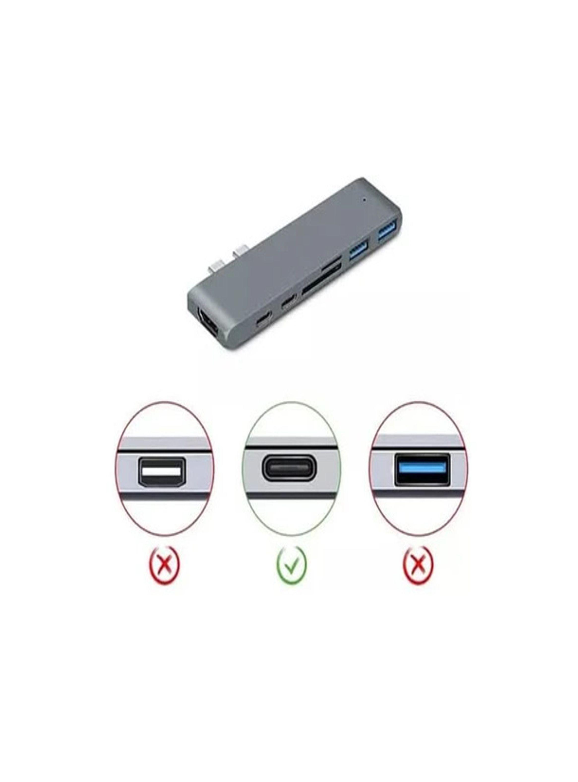 Adaptador Extensor Hub Usb 3 0 Tipo C 7 En 1 para Macbook Pro Air M1 M2 M3 M4-5