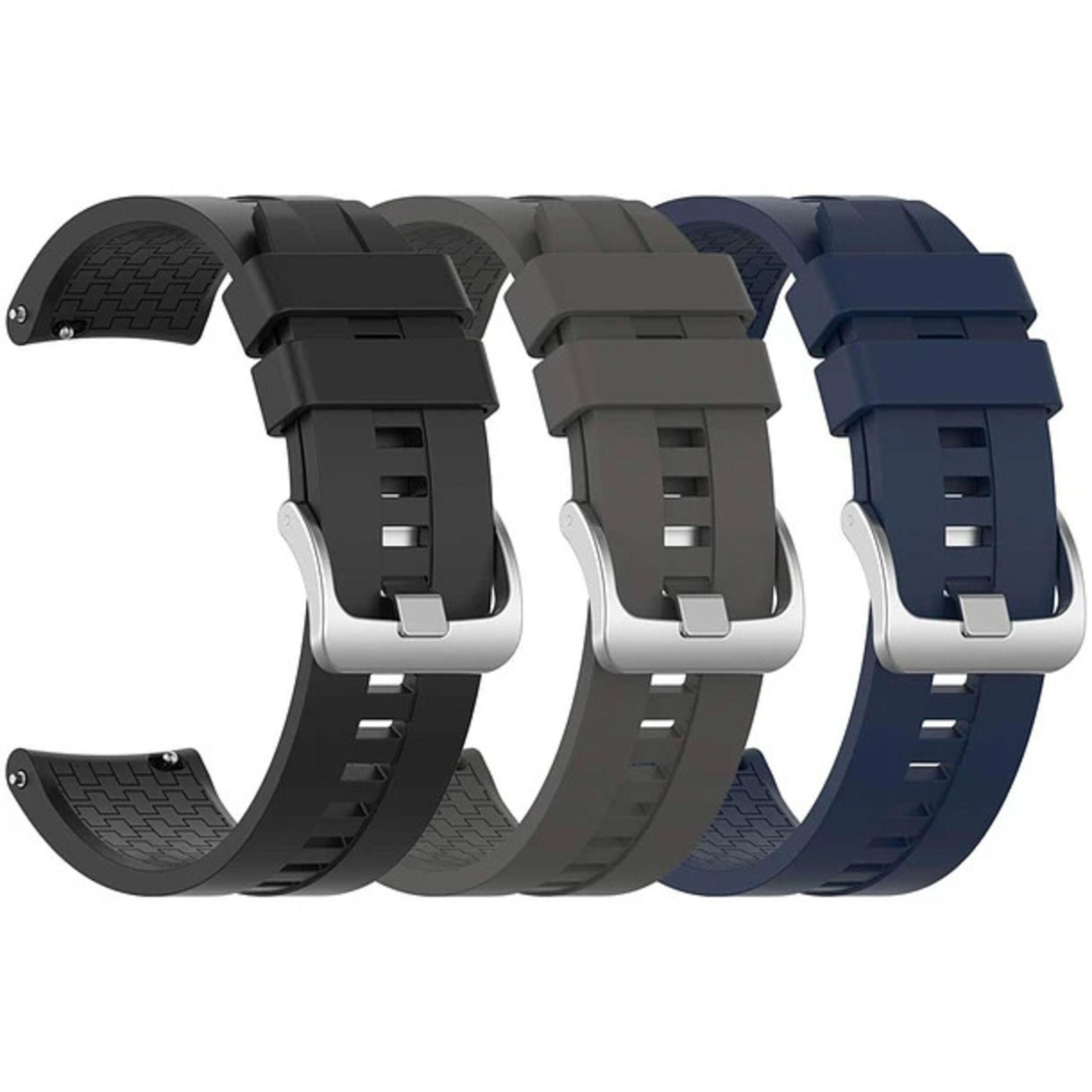 Correa Silicona Para Huawei Watch Gt2 Gt3 Xiaomi Mi Watch 22mm Negro-2