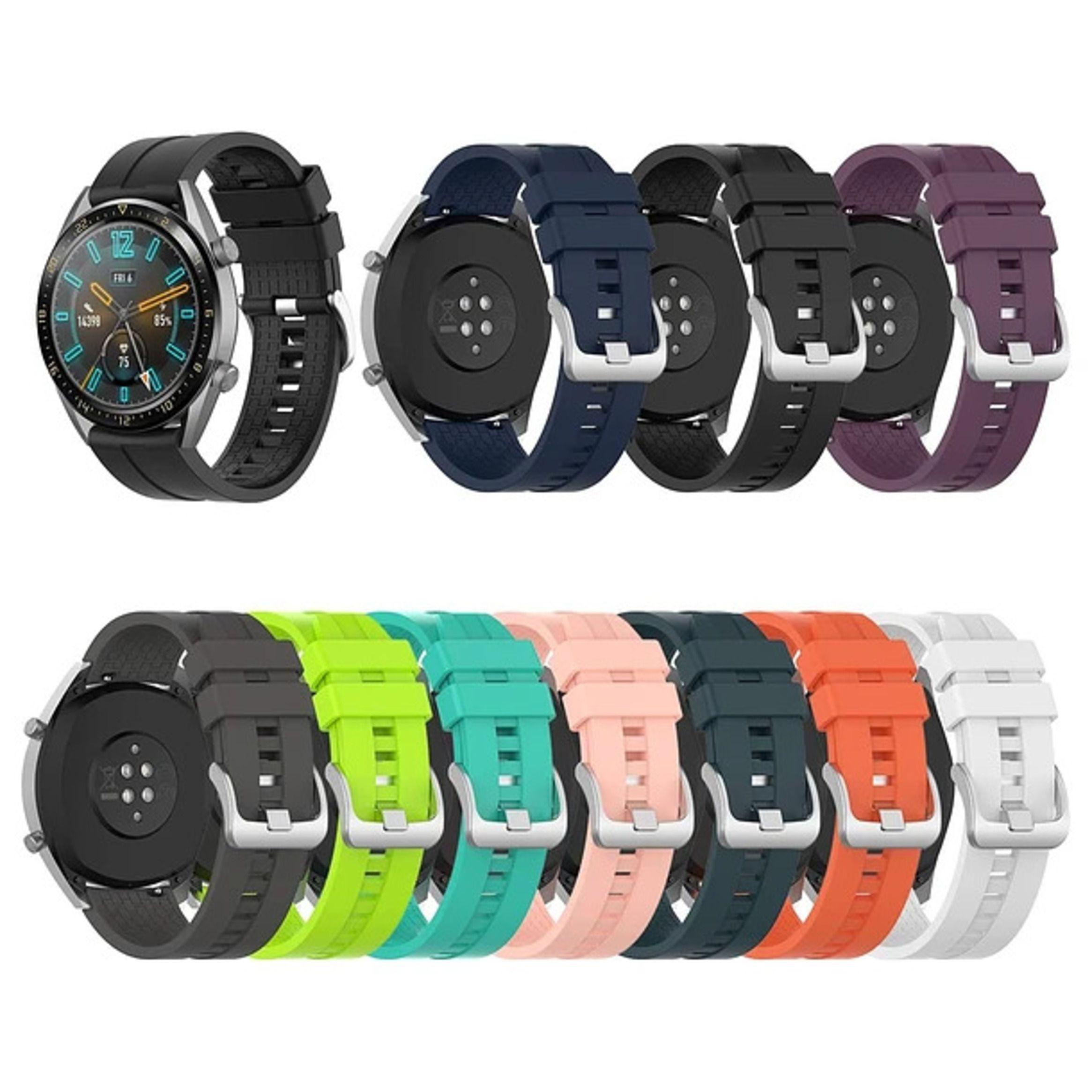 Correa Silicona Para Huawei Watch Gt2 Gt3 Xiaomi Mi Watch 22mm Negro-3
