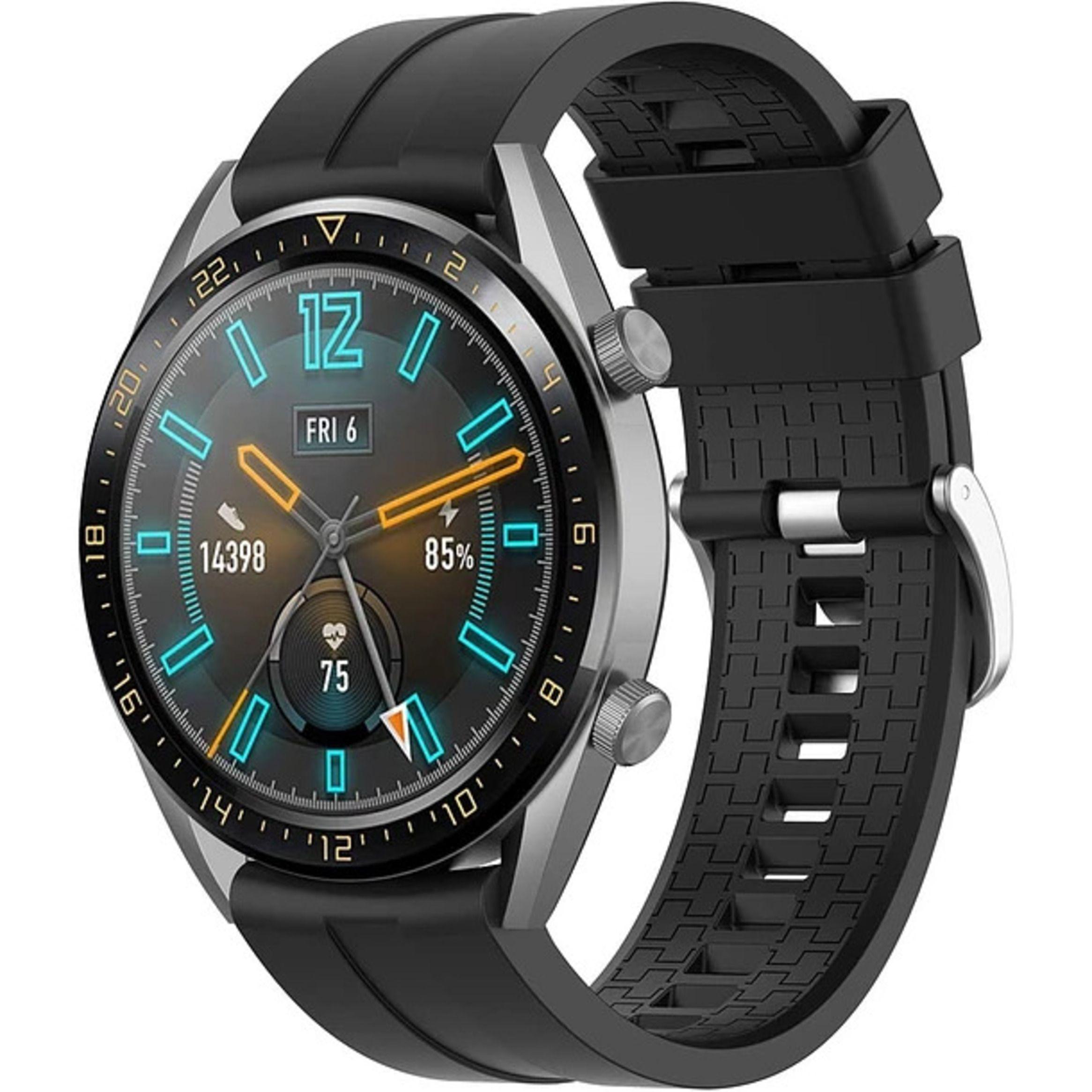 Correa Silicona Para Huawei Watch Gt2 Gt3 Xiaomi Mi Watch 22mm Negro-4