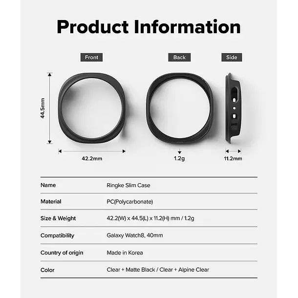 Carcasa Ringke Para Galaxy Watch 8 40 mm Pack 2-7