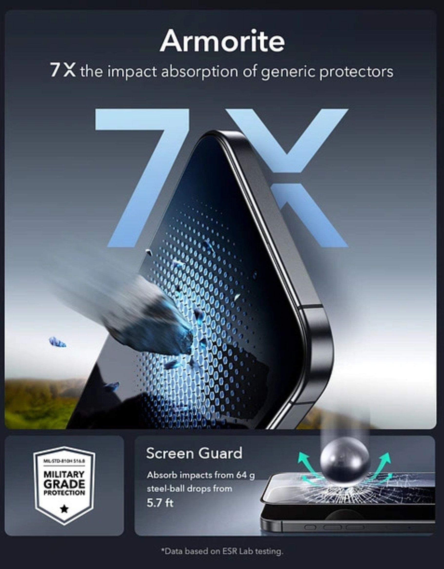 Lamina Mica Pantalla ESR Para iPhone 17 Pro Max Armorite 2un-7