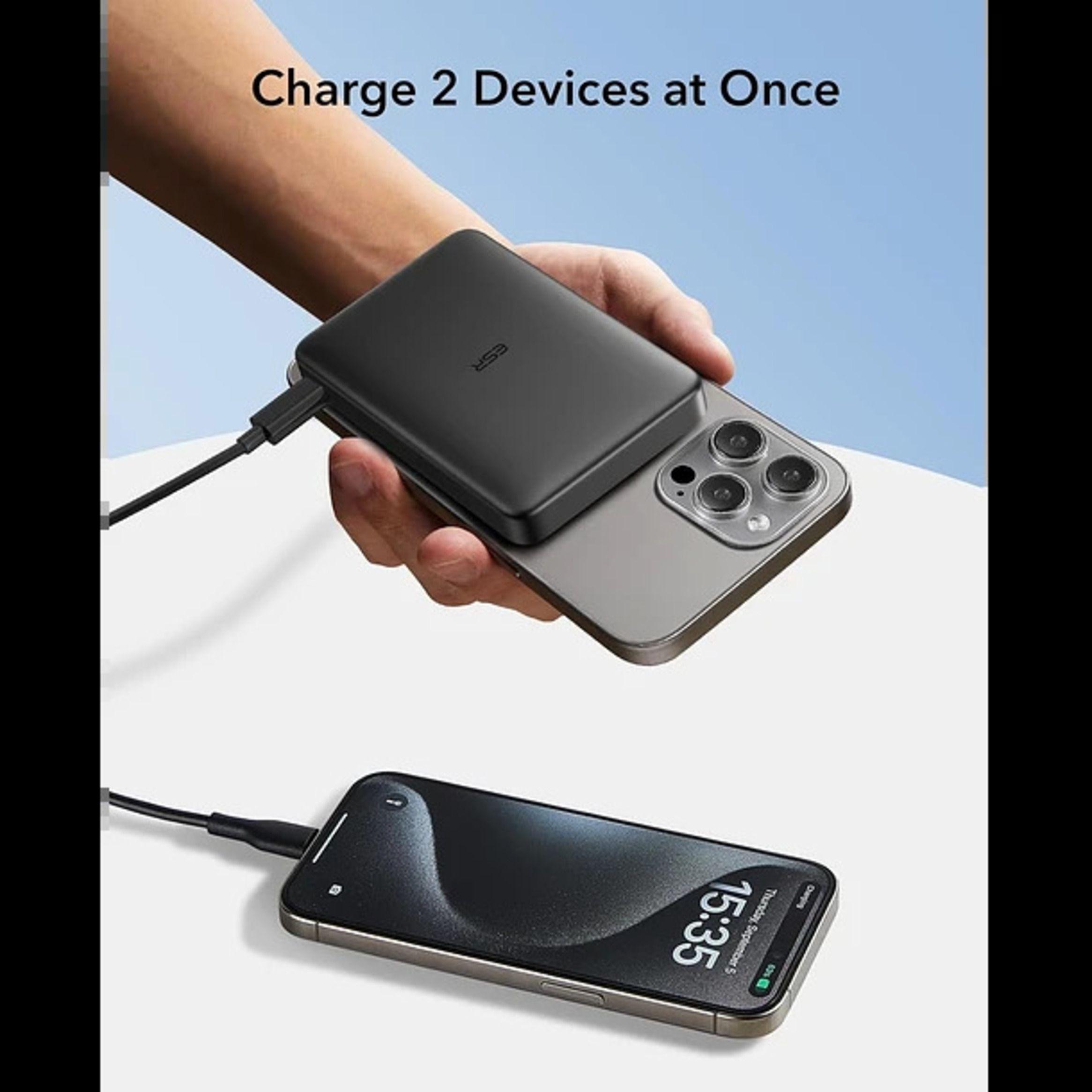 Cargador Portatil Bateria Portatil ESR Para iPhone Qi2 10 000 mAh Magnetica MagSlim-4