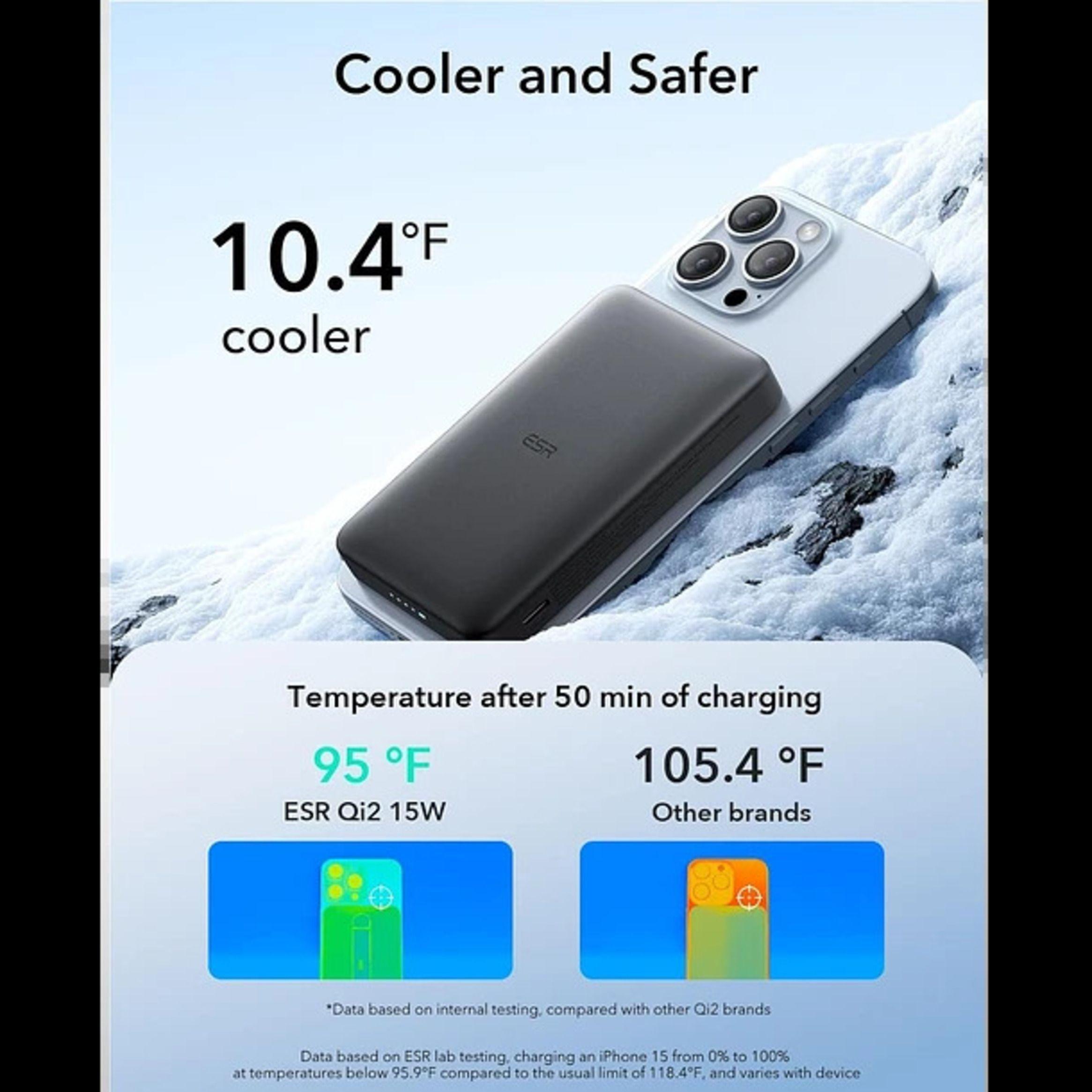 Cargador Portatil Bateria Portatil ESR Para iPhone Qi2 10 000 mAh Magnetica MagSlim-3