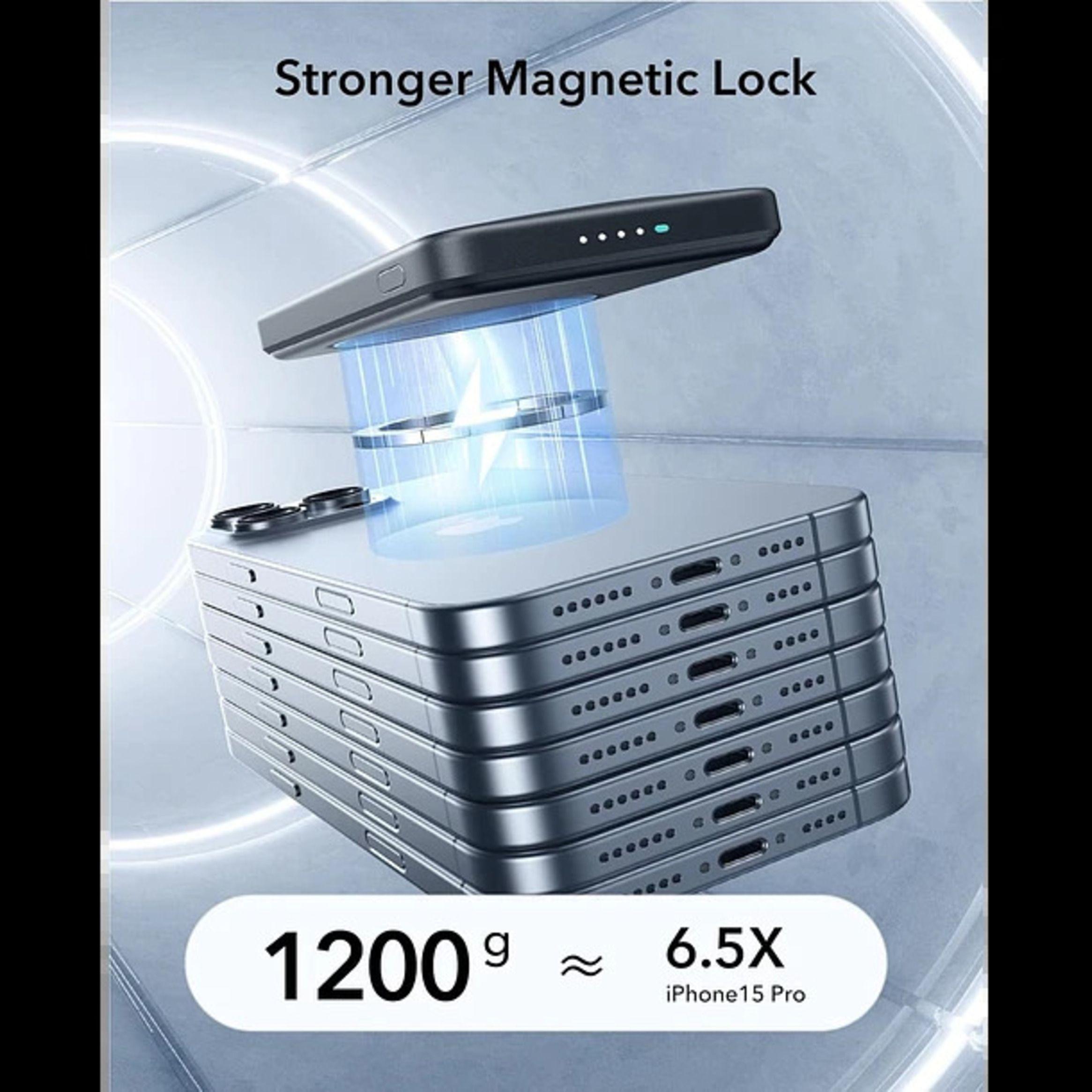 Cargador Portatil Bateria Portatil ESR Para iPhone Qi2 10 000 mAh Magnetica MagSlim-7