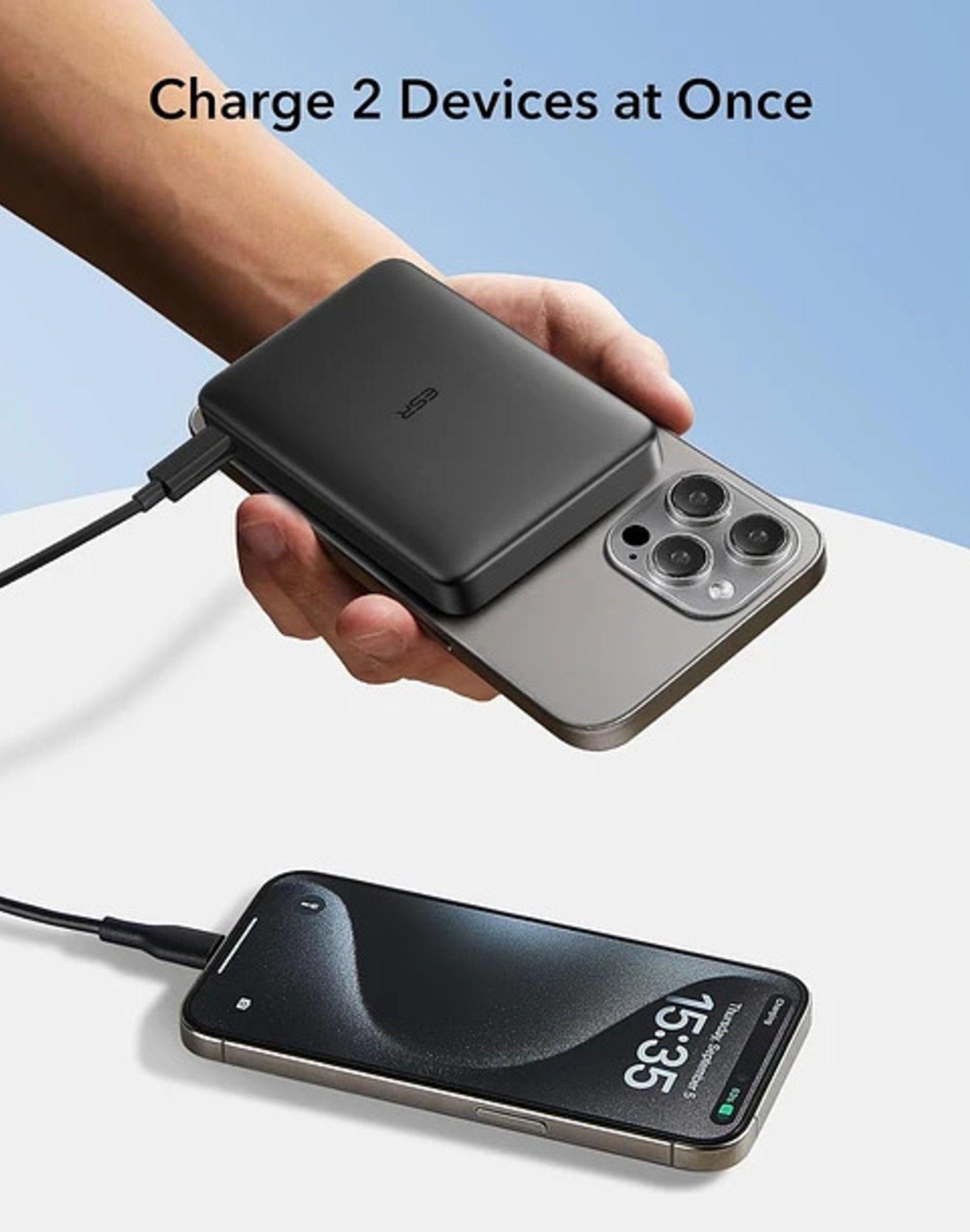 Cargador Portatil Bateria Portatil ESR Para iPhone Qi2 10 000 mAh Magnetica MagSlim-4