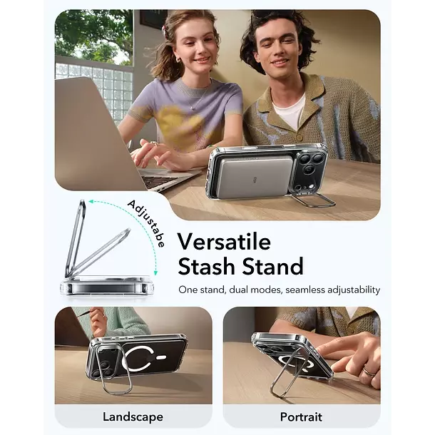 Carcasa ESR Para iPhone 17 Max Hybrid Stash Stand-2