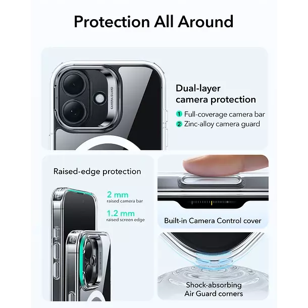 Carcasa ESR Para iPhone 17 Max Hybrid Stash Stand-7