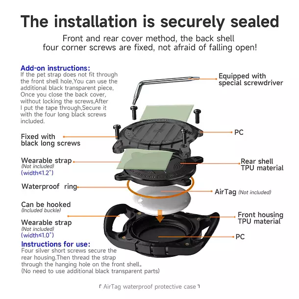 Protector Soporte Para AirTag Impermeable Resistente-2