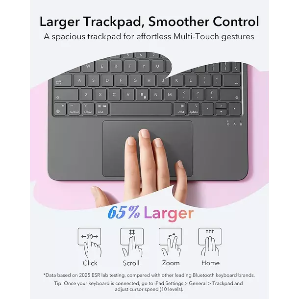 Teclado ESR Flex para iPad Air 11 M4 / M3 / M2 - 10.9 4ta gen / 5ta Gen-7