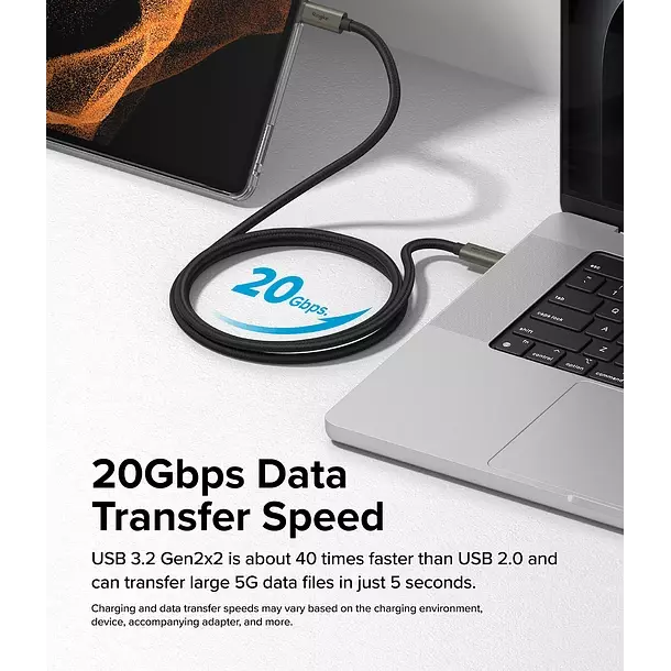 Cable Ringke USB 3 2 Gen 2x2 USB C 1m 240w-4