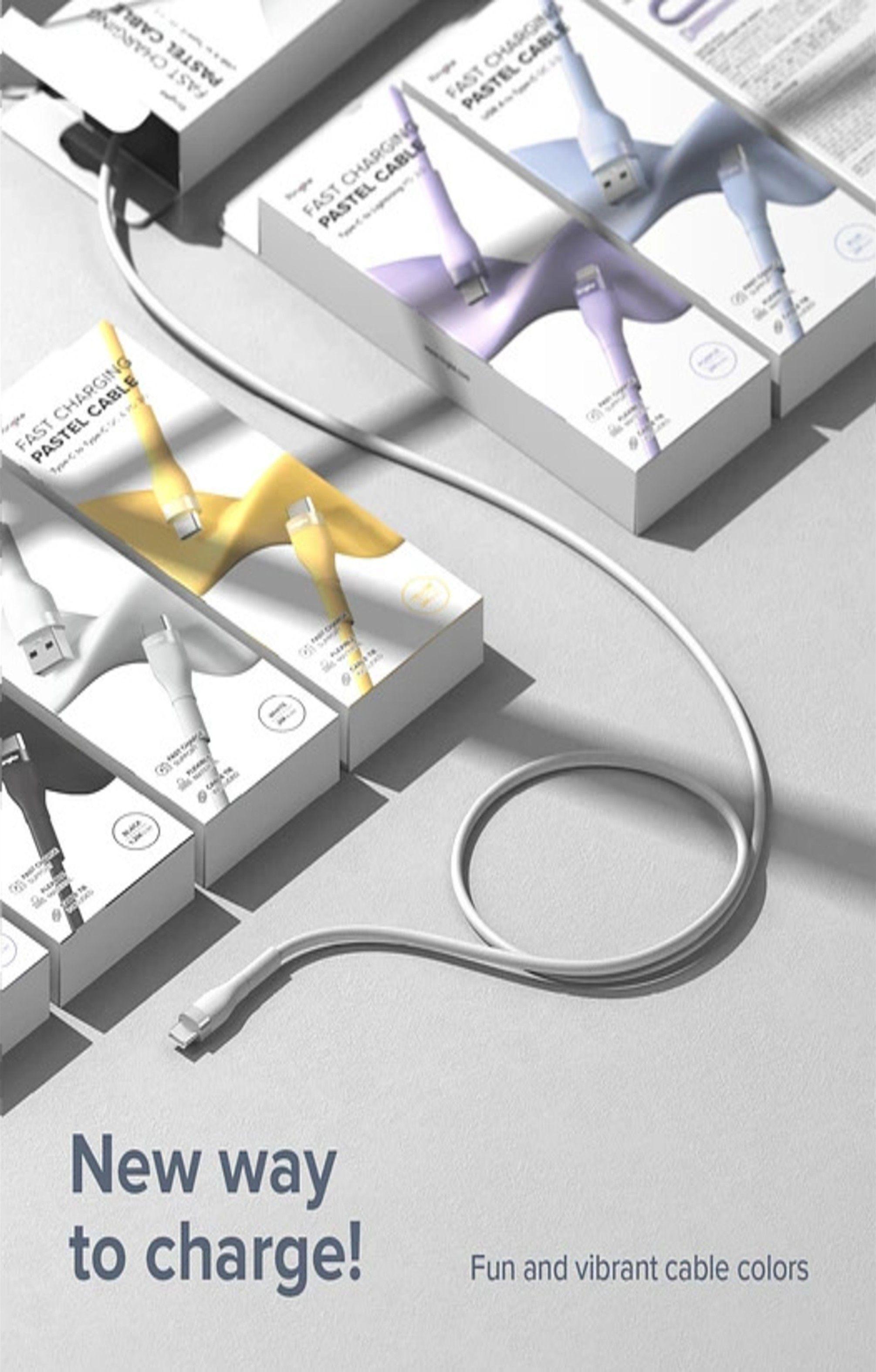 Cable Ringke Carga Rapida USB C a USB C Pastel 2m-2