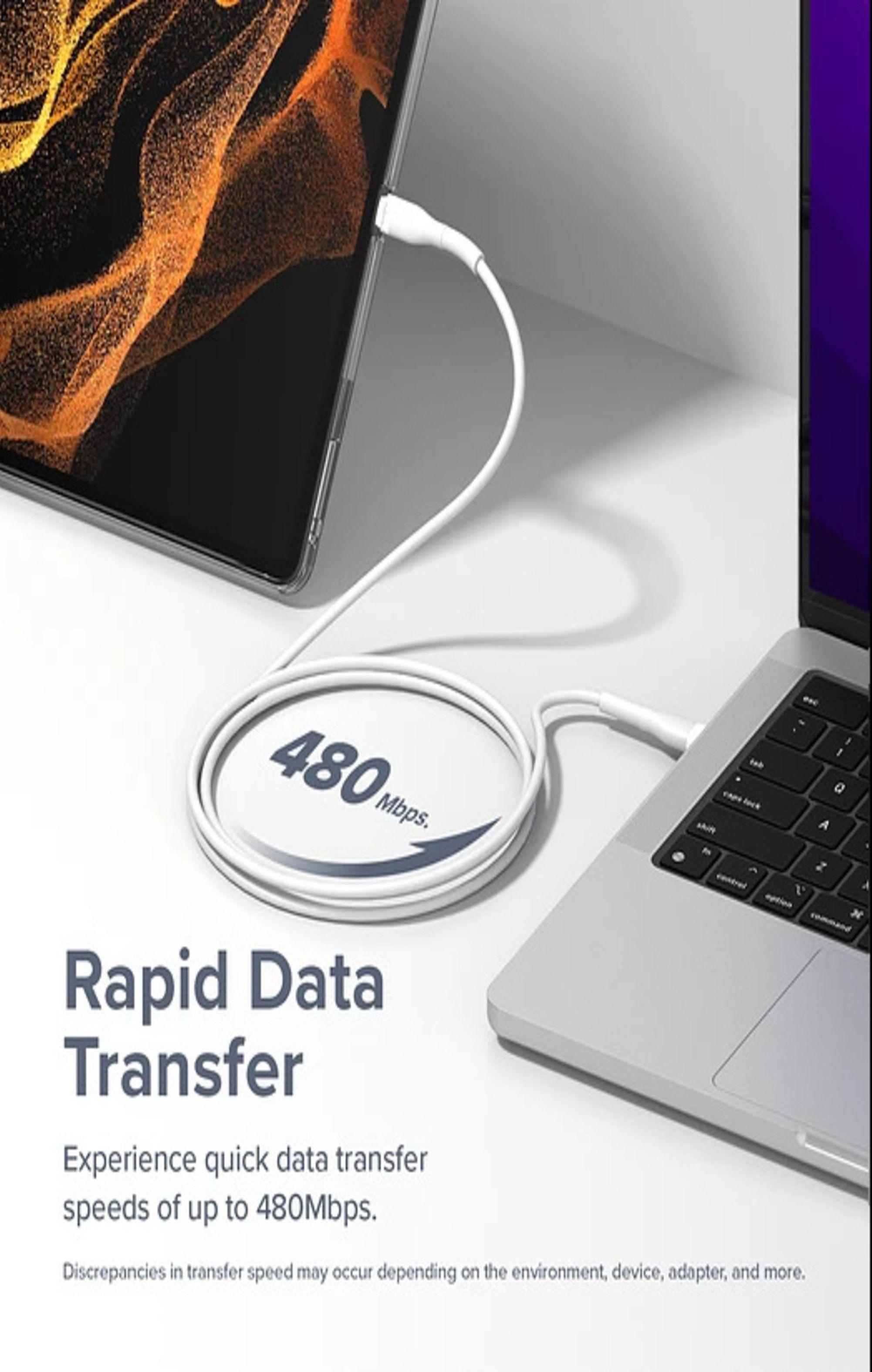 Cable Ringke Carga Rapida para iPhone USB C a Lightning Pastel 2m-7