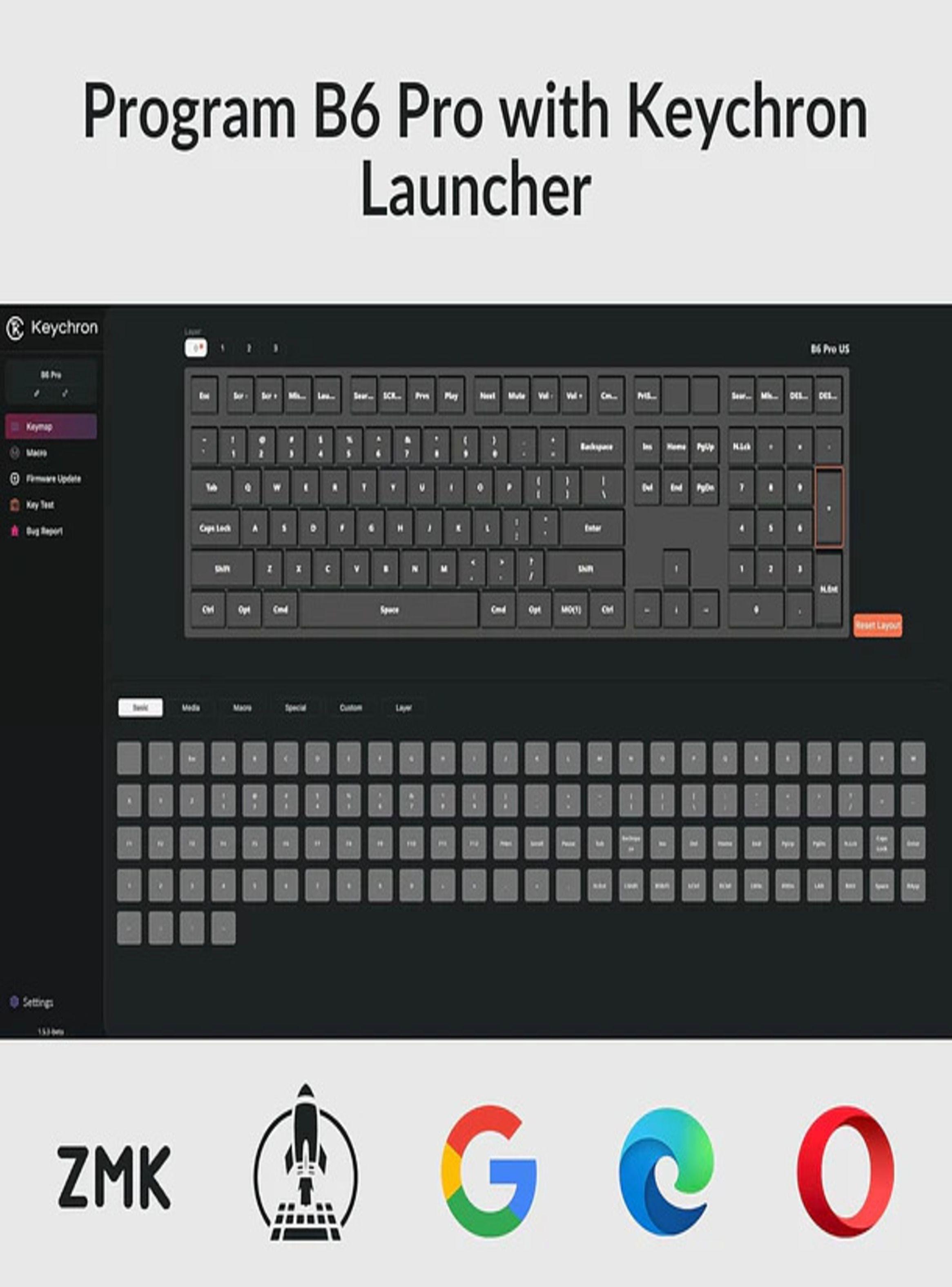 Teclado Inalambrico Keychron B6 Pro 2 4ghz Bluetooth Espanol Ultra Delgado-4