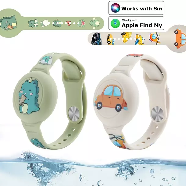 Pulsera Impermeable Para AirTag Ni os Cartoon Dinosaurio-2