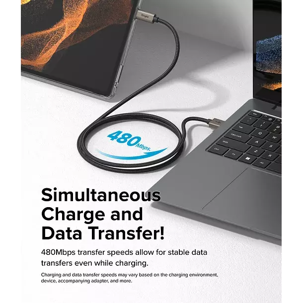 Cable Ringke Carga Rapida Basic USB A a USB C 2M-2