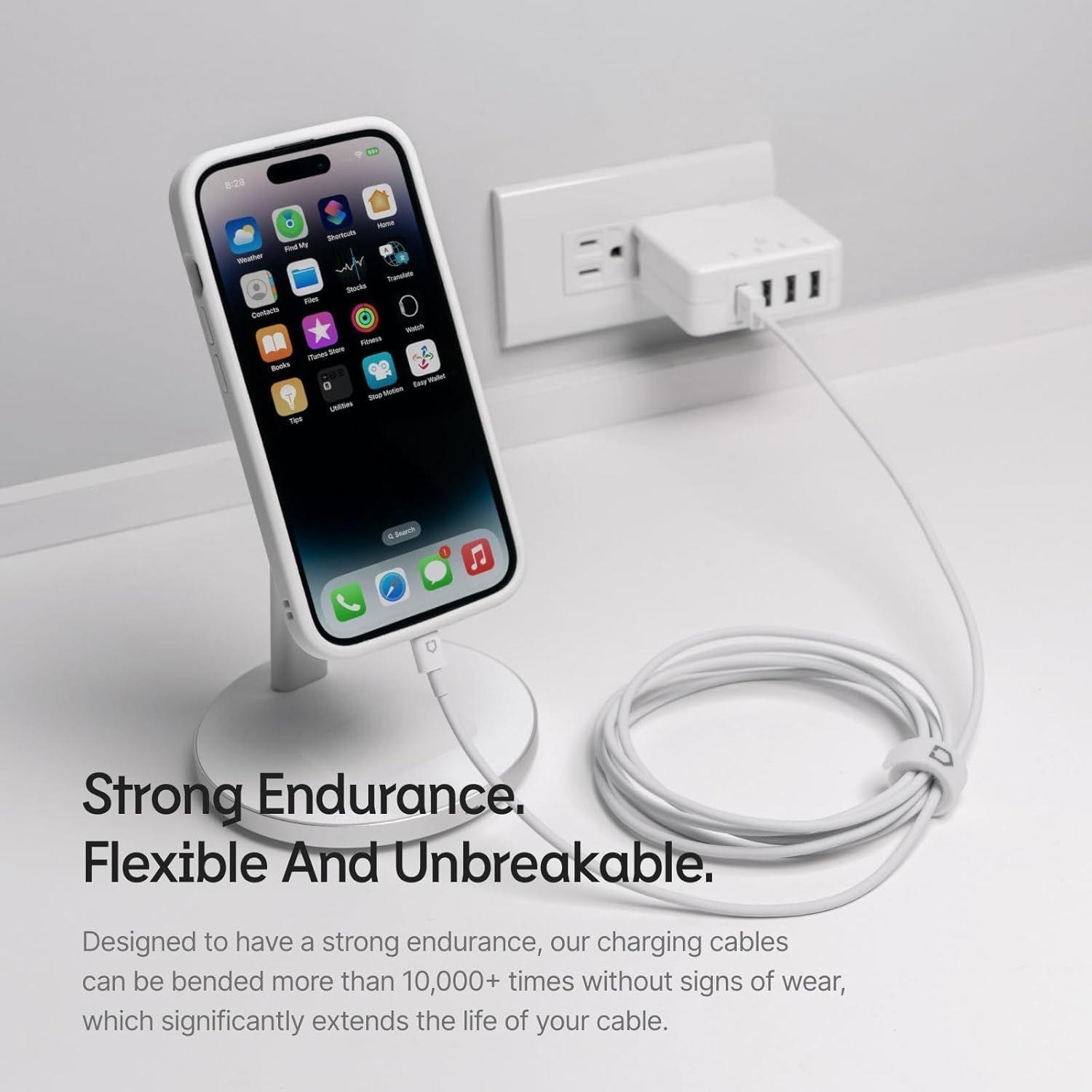 Cable RhinoShield Carga Rapida MFI Lightning a USB A 1 Metro-2