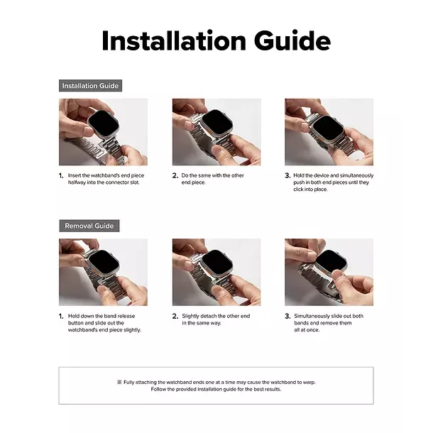 Correa Metalica Ringke Para Apple Watch 44 45 46 49mm-6