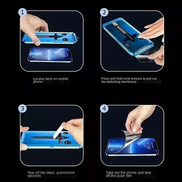 Lamina Pantalla Para iPhone 16 Pro Max Auto Instalable-7